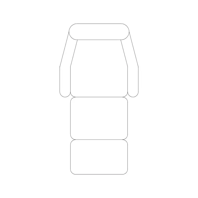 Relaxer DWG CAD block thumbnail — furniture drawing