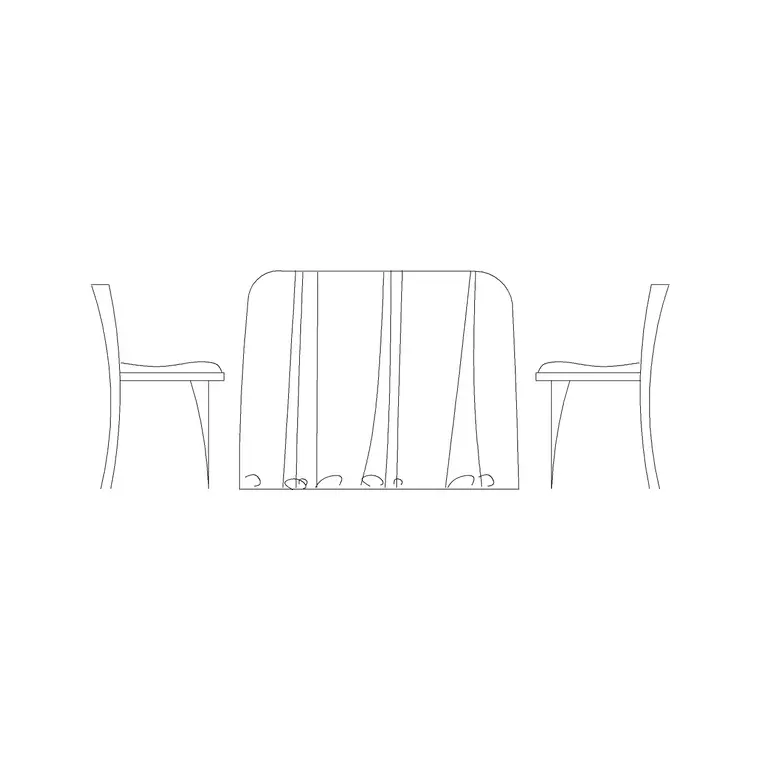 Restaurant Table With Cloth DWG CAD block thumbnail — furniture drawing