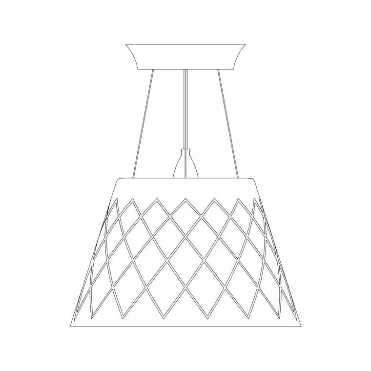 Romeo Louis Ii 1 El Front DWG CAD block thumbnail — lighting drawing