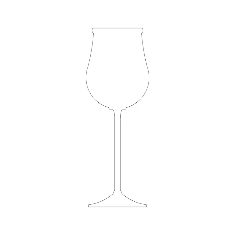 Rose Glass DWG CAD block thumbnail — accessories drawing