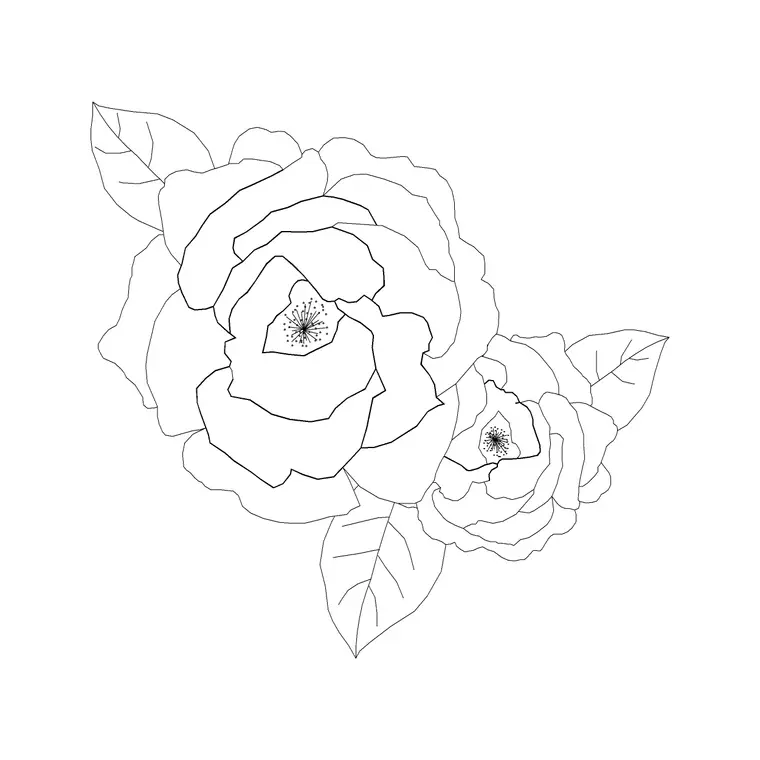 Rose Plant Plan DWG CAD block thumbnail — trees & plants drawing