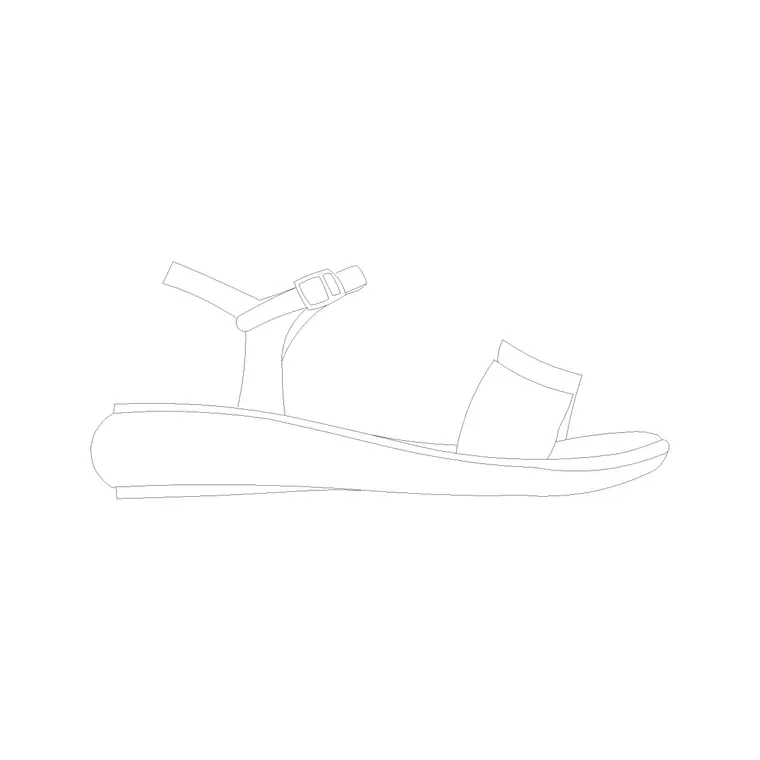 Sandal DWG CAD block thumbnail — accessories drawing