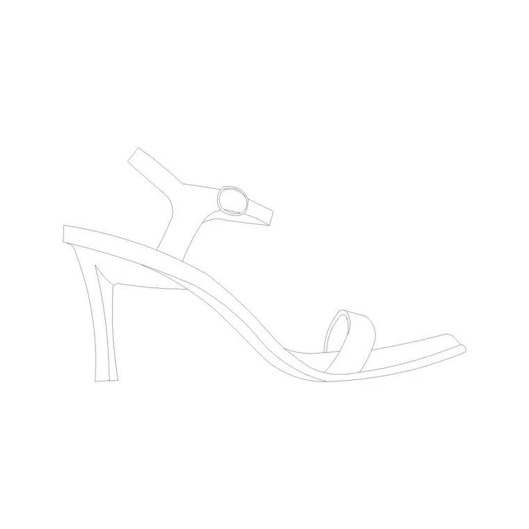 Sandel Heel DWG CAD block thumbnail — accessories drawing