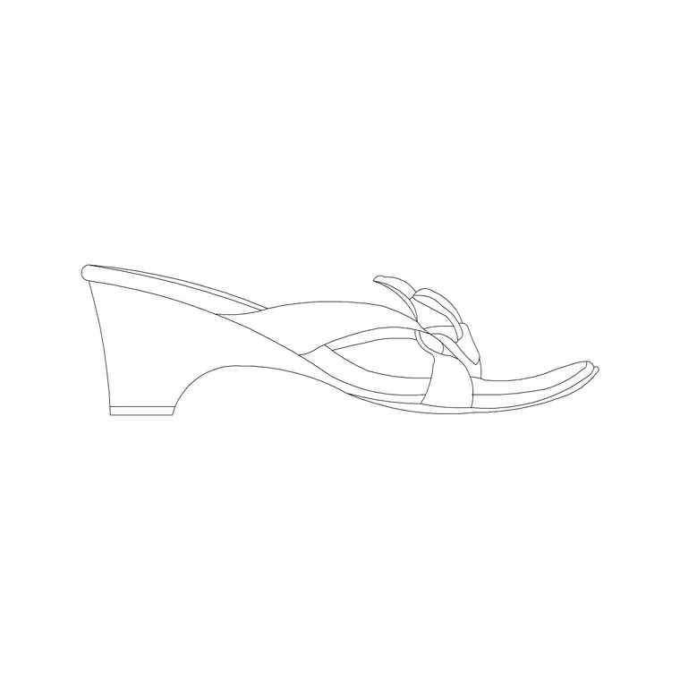 Sandle 1 DWG CAD block thumbnail — accessories drawing