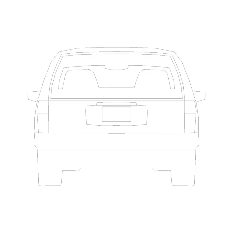 Sedan Car Back Ele DWG CAD block thumbnail — vehicles drawing