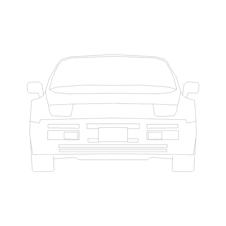 Sedan Car Front Ele (27) DWG CAD block thumbnail — vehicles drawing