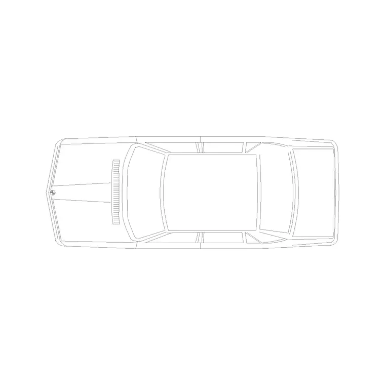Sedan Car Plan (14) DWG CAD block thumbnail — vehicles drawing