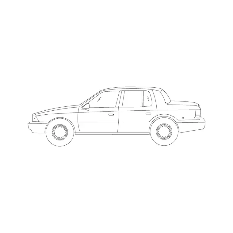 Sedan Car DWG CAD block thumbnail — vehicles drawing