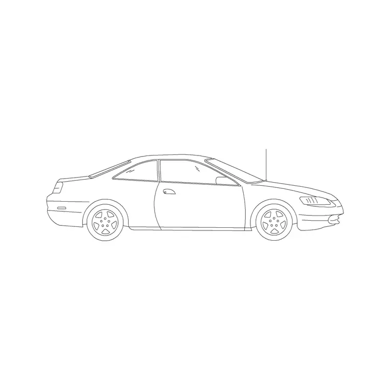 Sedna Car Elevation DWG CAD block thumbnail — vehicles drawing