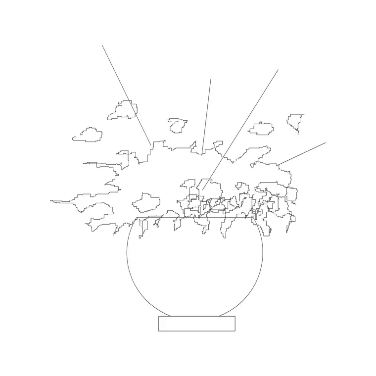 Shrub E18 DWG CAD block thumbnail — trees & plants drawing