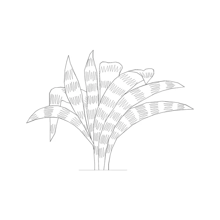 Shrubs (16) DWG CAD block thumbnail — trees & plants drawing