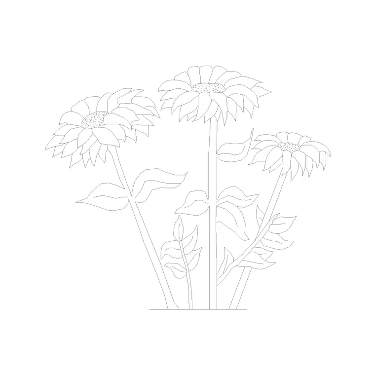 Shrubs (19) DWG CAD block thumbnail — trees & plants drawing