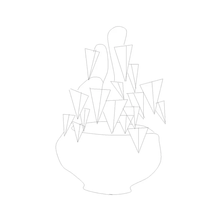 Shrubs (7) DWG CAD block thumbnail — trees & plants drawing