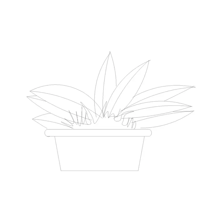 Shrubs (8) DWG CAD block thumbnail — trees & plants drawing