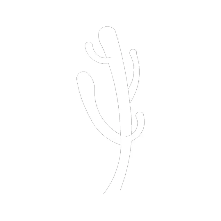 Shrubs Cactus DWG CAD block thumbnail — trees & plants drawing