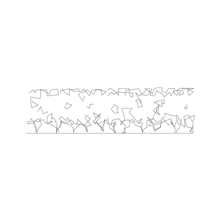 Shrubs Ele 10 DWG CAD block thumbnail — trees & plants drawing