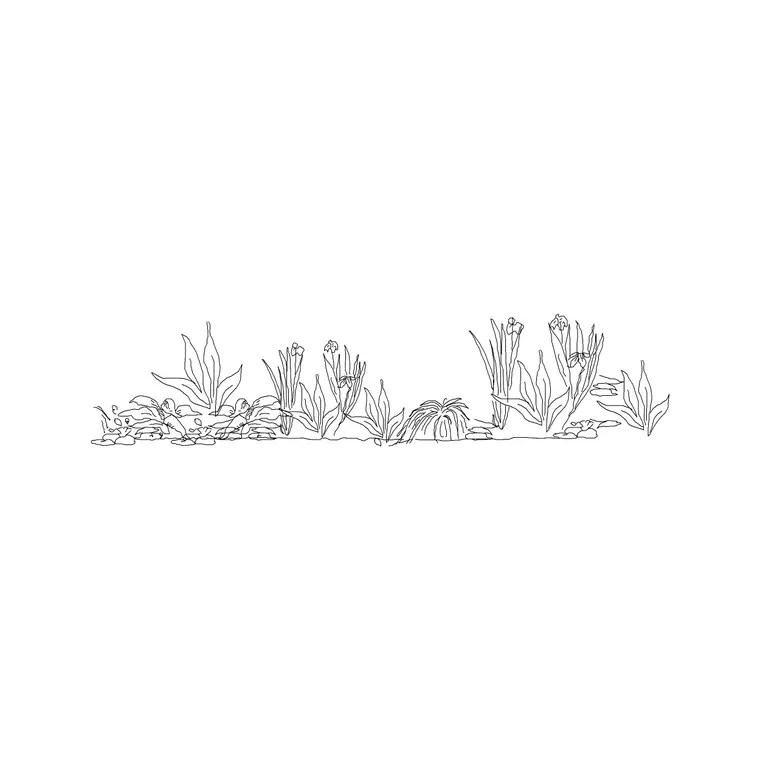 Shrubs Ele 19 DWG CAD block thumbnail — trees & plants drawing