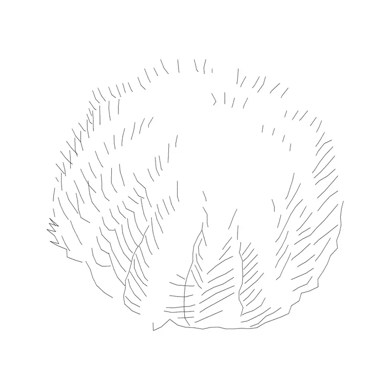 Shrubs Ele 2 DWG CAD block thumbnail — trees & plants drawing