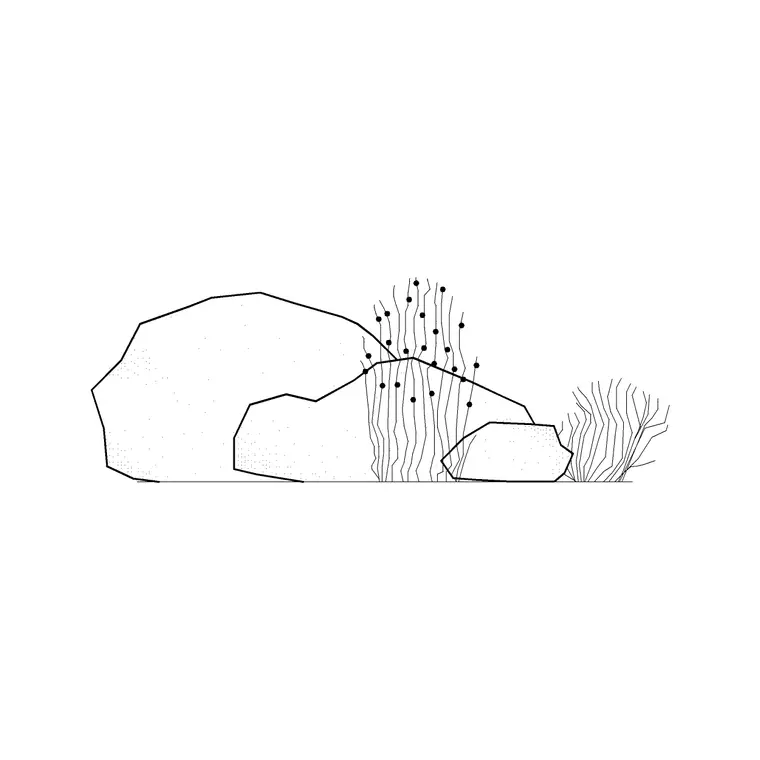 Shrubs Ele 25 DWG CAD block thumbnail — trees & plants drawing
