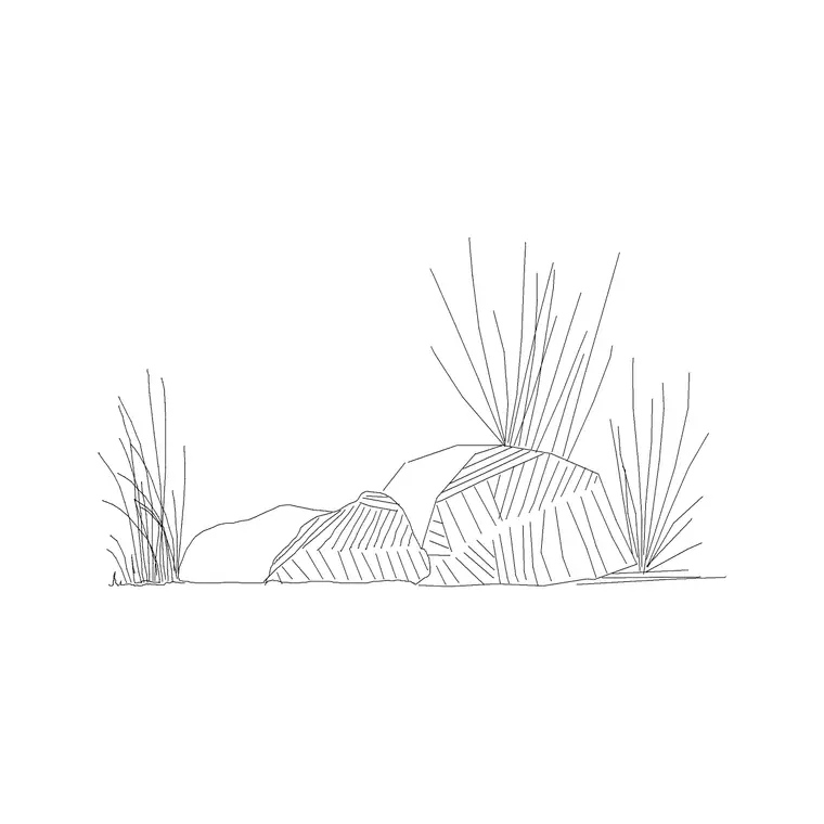 Shrubs Ele 26 DWG CAD block thumbnail — trees & plants drawing