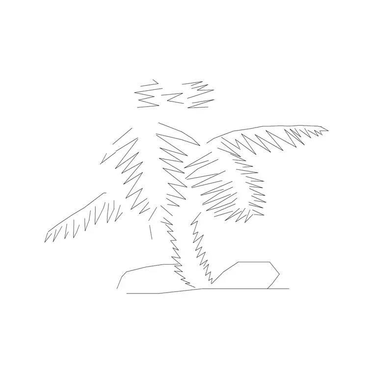 Shrubs Ele 6 DWG CAD block thumbnail — trees & plants drawing