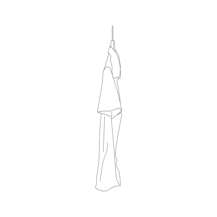 Side Cloth Elevation (15) DWG CAD block thumbnail — accessories drawing