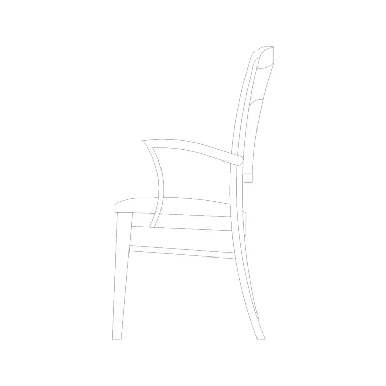 Side Elevation Chair (11) DWG CAD block thumbnail — furniture drawing