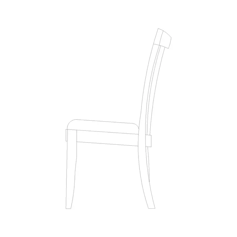 Side Elevation Chair (12) DWG CAD block thumbnail — furniture drawing
