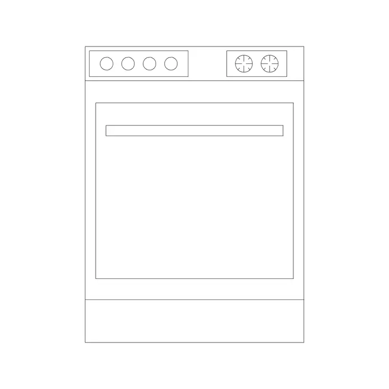 Single Burner Ele DWG CAD block thumbnail — kitchen drawing