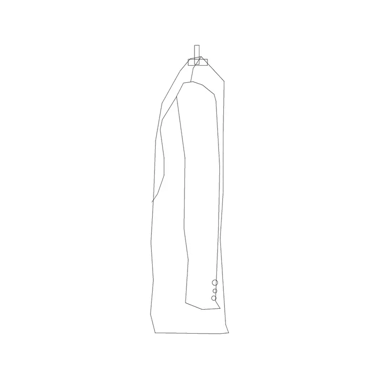 Single Coat Hanged Side 1 DWG CAD block thumbnail — accessories drawing