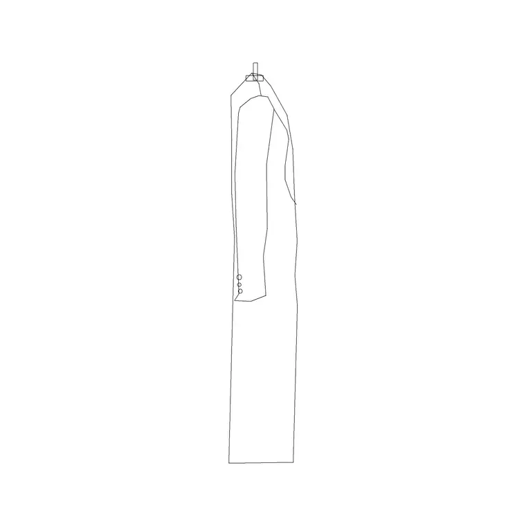 Single Coat Hanged Side DWG CAD block thumbnail — accessories drawing