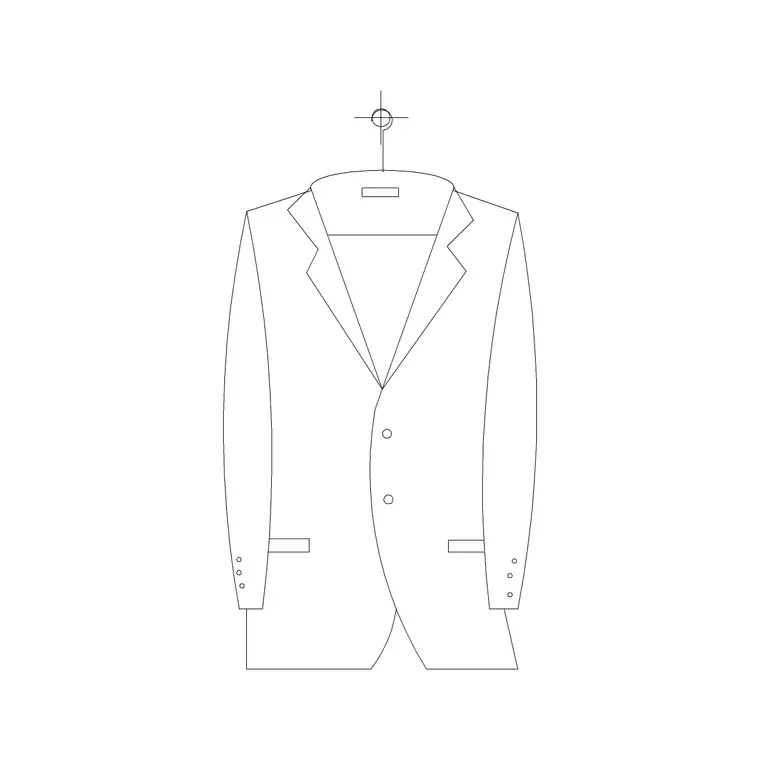 Single Coat Hanged DWG CAD block thumbnail — accessories drawing