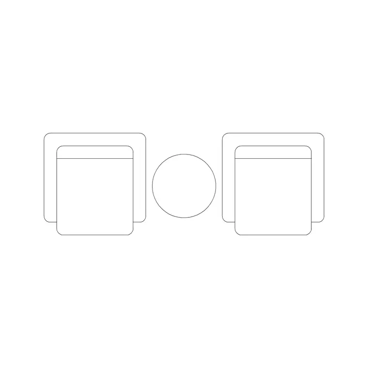 Single Seater Sofa Set DWG CAD block thumbnail — furniture drawing