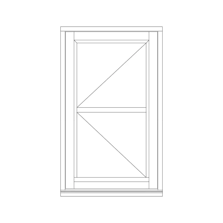 Single Shutter Openable Window (2) DWG CAD block thumbnail — windows drawing