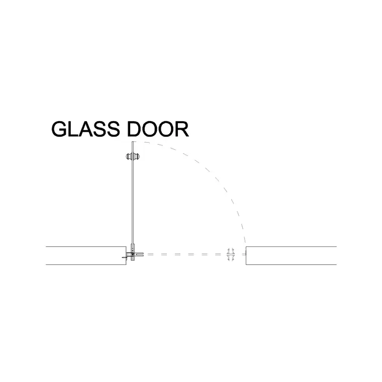 Single Wooden Swing Door DWG CAD block thumbnail — doors drawing