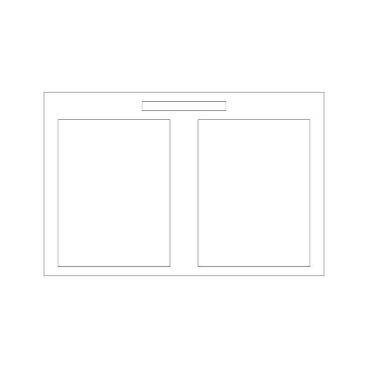 Sink 2 Counter DWG CAD block thumbnail — sinks & faucets drawing