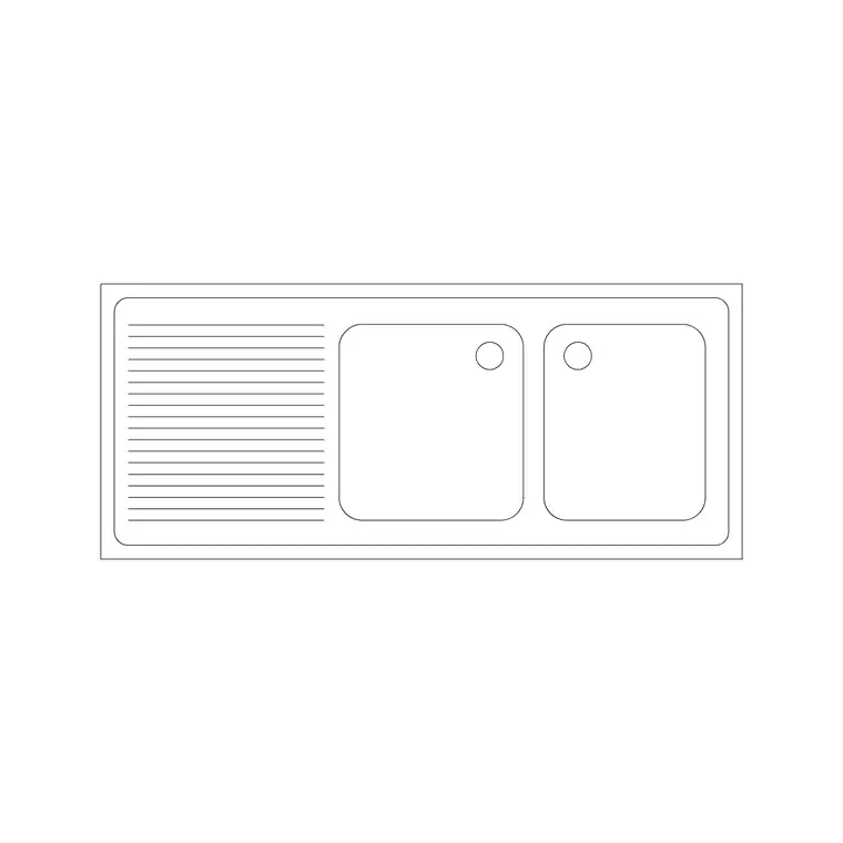 Sink Doube 1 DWG CAD block thumbnail — sinks & faucets drawing