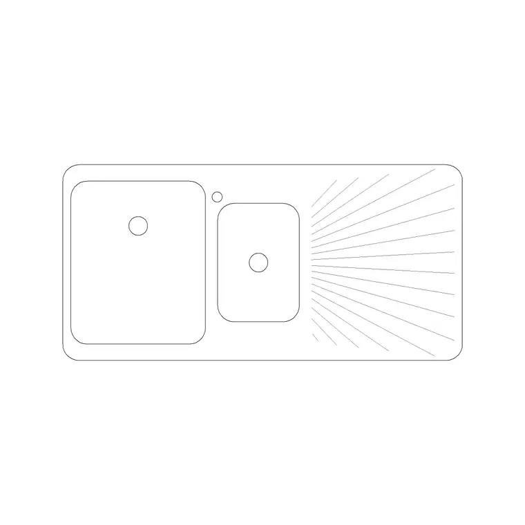 Sink Oliveri Pe301 DWG CAD block thumbnail — sinks & faucets drawing