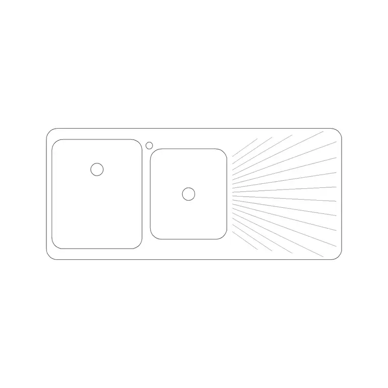 Sink Oliveri Pe311 DWG CAD block thumbnail — sinks & faucets drawing