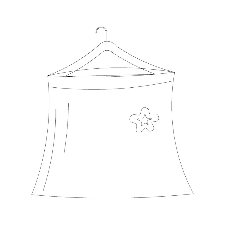 Skirts Hanged DWG CAD block thumbnail — accessories drawing