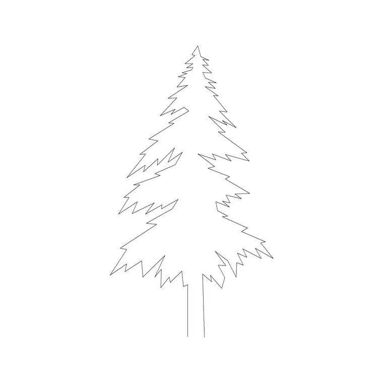 Skyline Honeylocust DWG CAD block thumbnail — trees & plants drawing