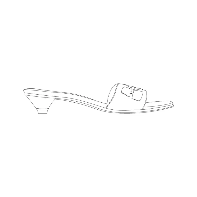 Slipers DWG CAD block thumbnail — accessories drawing