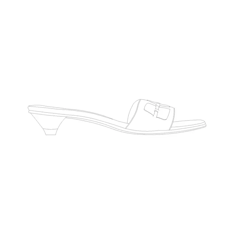 Slipper DWG CAD block thumbnail — accessories drawing