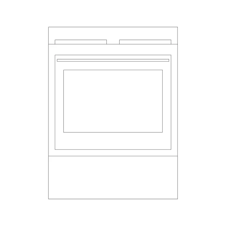 Small Burner Ele Modern DWG CAD block thumbnail — kitchen drawing