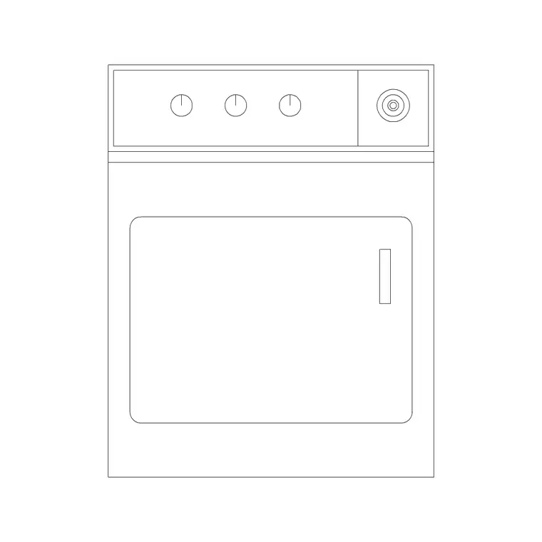Small Oven Without Burner1 DWG CAD block thumbnail — kitchen drawing