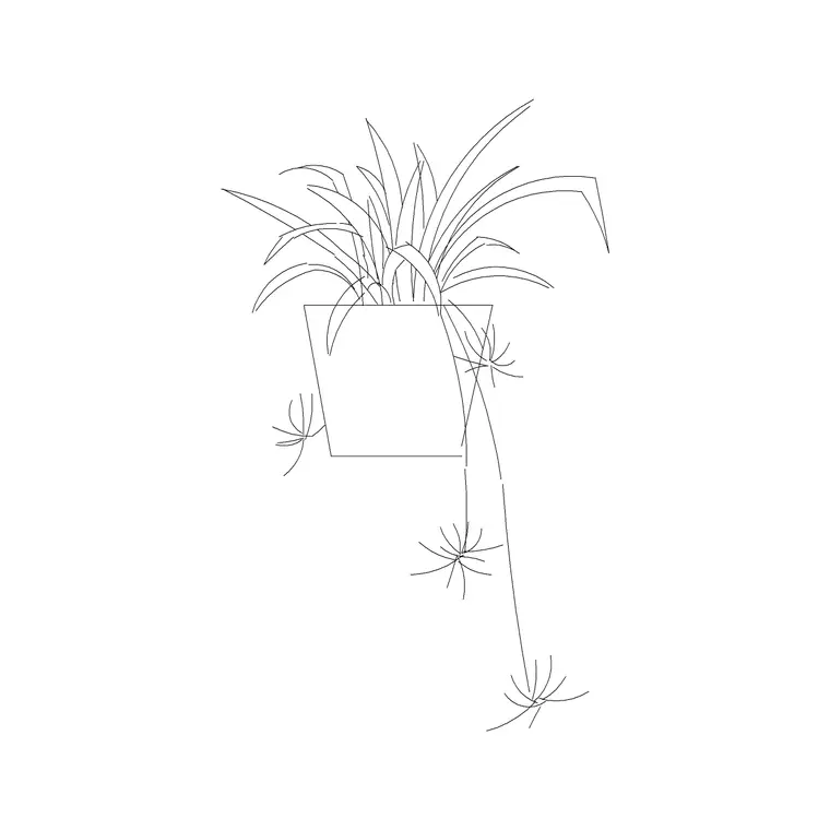 Small Potted Plant 17 DWG CAD block thumbnail — trees & plants drawing