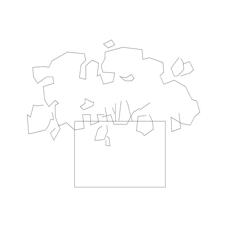 Small Potted Plant 22 DWG CAD block thumbnail — trees & plants drawing