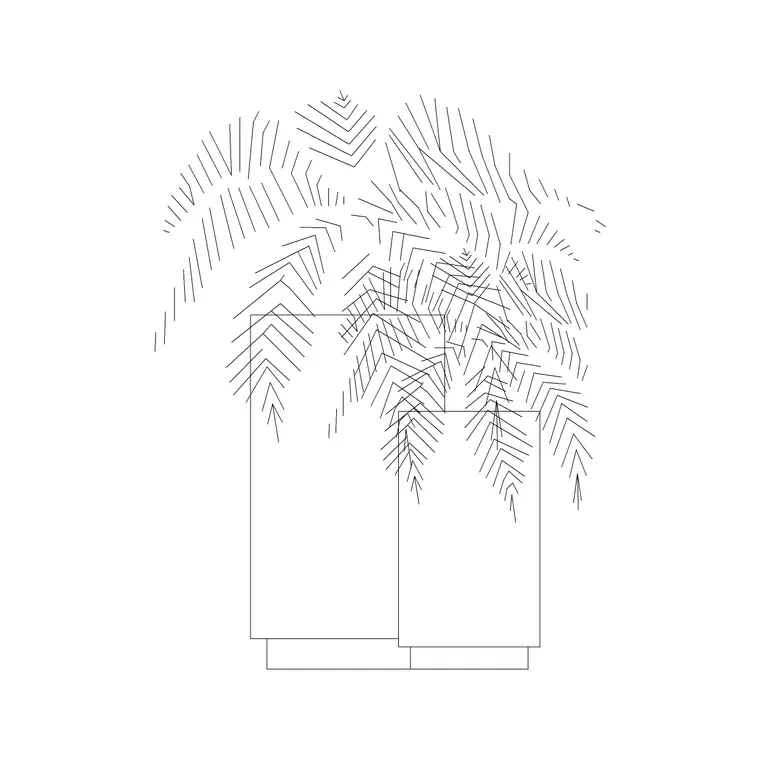 Small Potted Plant 24 DWG CAD block thumbnail — trees & plants drawing