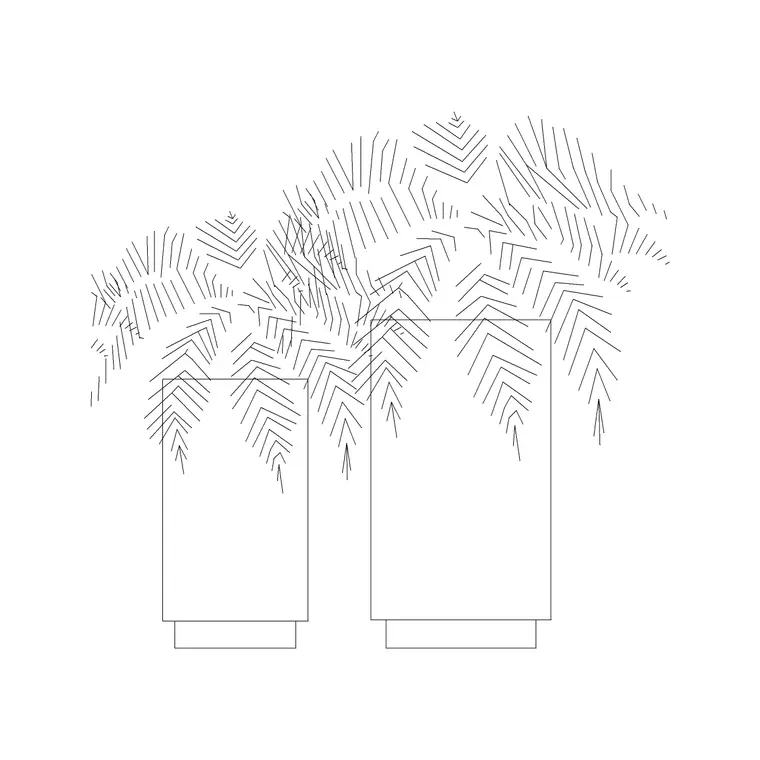 Small Potted Plant 25 DWG CAD block thumbnail — trees & plants drawing