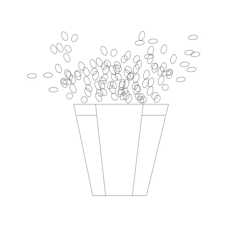 Small Potted Plant 6 DWG CAD block thumbnail — trees & plants drawing